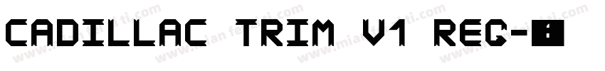 Cadillac Trim V1 Reg字体转换